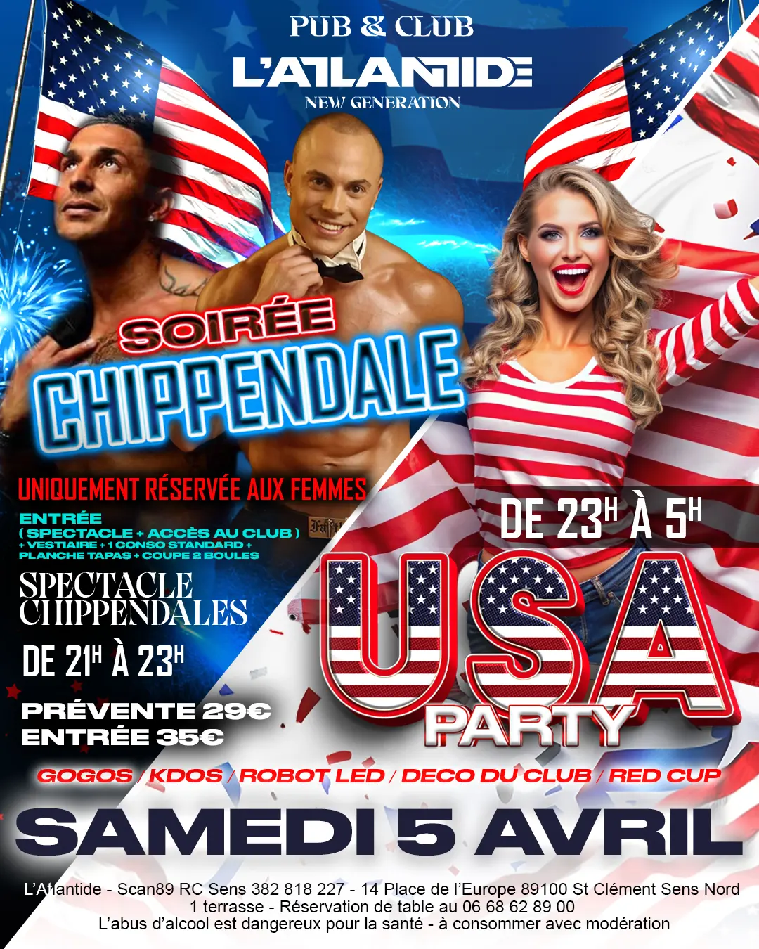 SOIREE CHIPPENDALE & USA PARTY